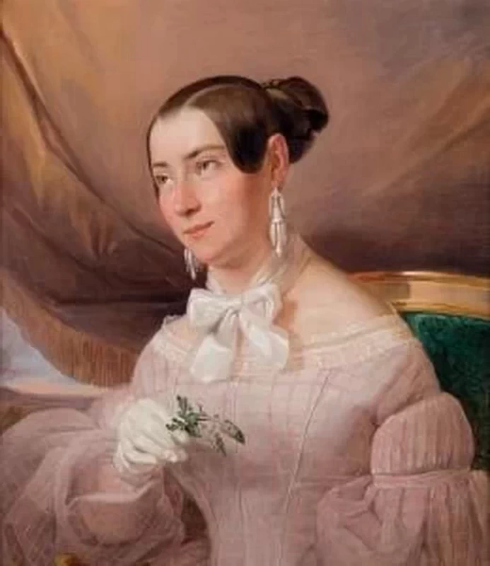 Ritratto femminile con fiore